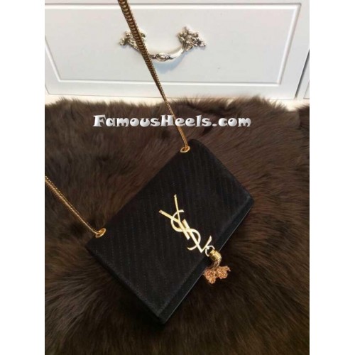 Saint Laurent Black suede leather clutch